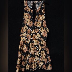 Kendall & Kylie Romper Floral Pattern W/ Polka Dots - Medium